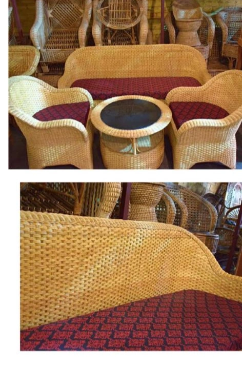 5 Seater Cane Sofa Set - SD Cane Furniture Chennai